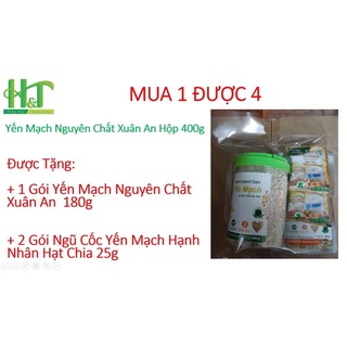 Yến mạch nguyên chất ăn liền Xuân An 400g (tặng 150g)