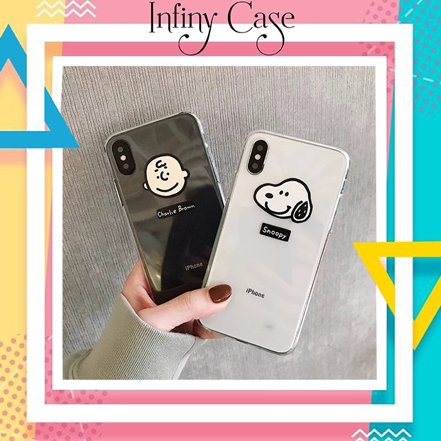 Ốp lưng iphone hình Charlie Brown và Snoopy 6 6S 6Plus 6S Plus 7Plus 8Plus X XSMax 11 11 ProMax - Infinity Case M142