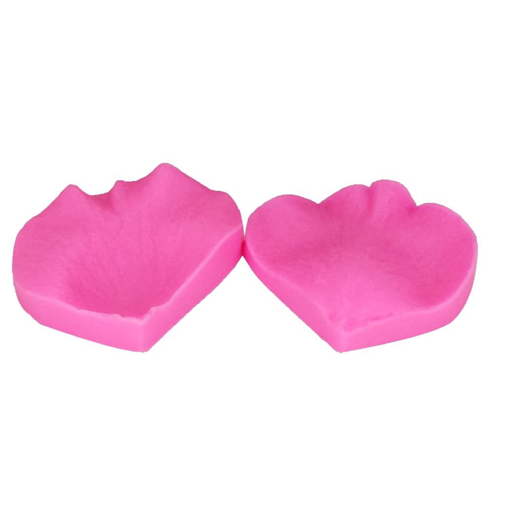 Set 2 Khuôn silicone Nhấn Bánh Hình Cánh Hoa Hồng 3d t1197