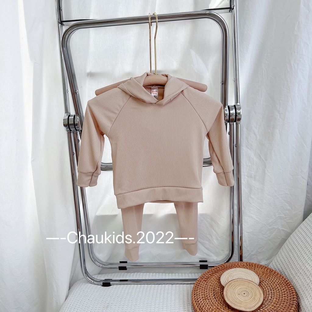 [SALE] Bộ Quần Áo Cho Bé Gái, Bé Trai KIMCHIBABY Vải Thun Gân Tai Thú 3D, Bộ Đồ Cho Bé Mặc Thu Đông CKTD05