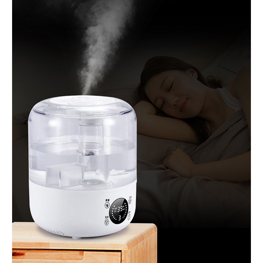 Máy Phun Sương Tạo Độ Ẩm Không Khí Giúp Khuếch Tán Tinh Dầu Dung Tích 3 Lít Công Suất 28W Có Điều Khiển