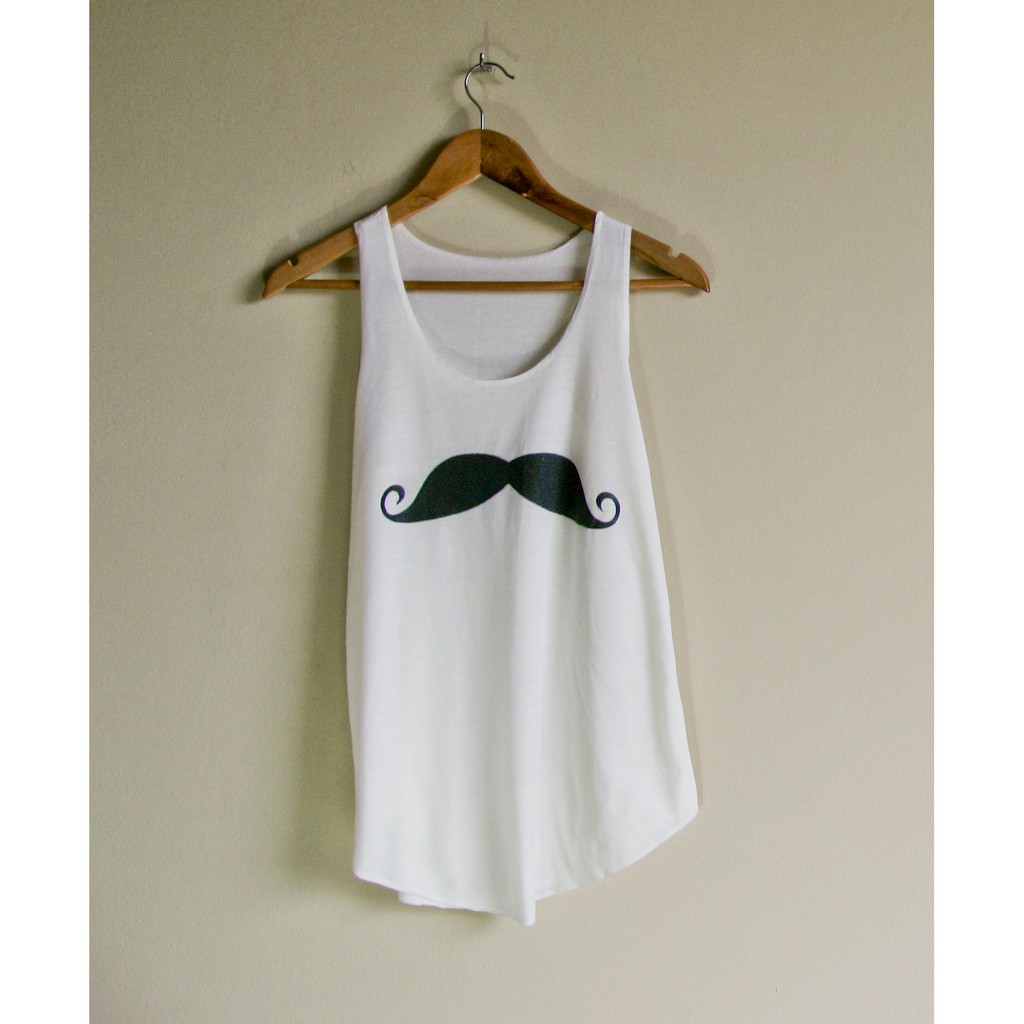 Tanktop ba lỗ nữ Thái Lan hình ria mép cute