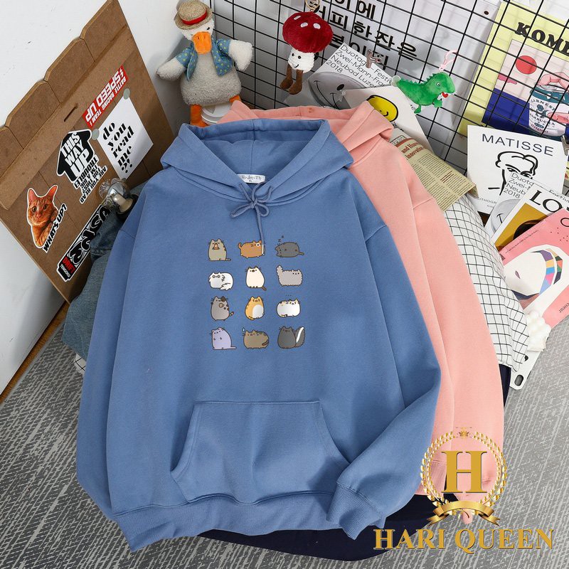 Áo hoodie nhiều mèo HDA1020