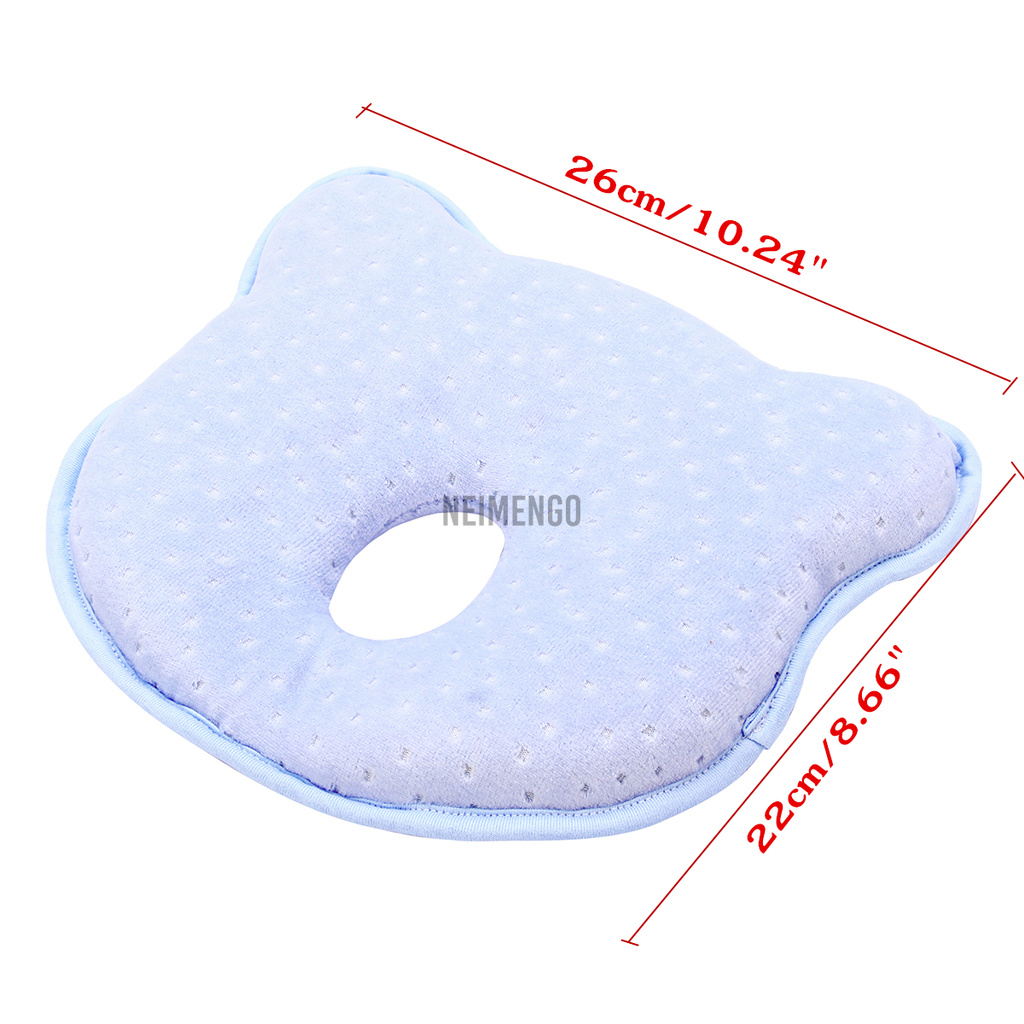 Newborn Baby Infant Pillow Memory Foam Prevent Flat Head Anti Roll support Neck