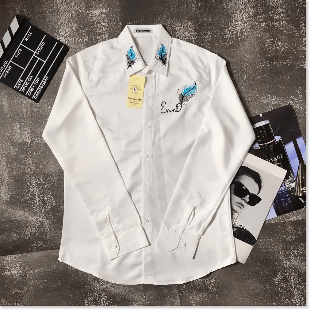 ÁO SƠ MI DÀI TAY NAM HOẠ TIẾT LÔNG VŨ CỰC ĐẸP LỊCH LÃM KOKO MI