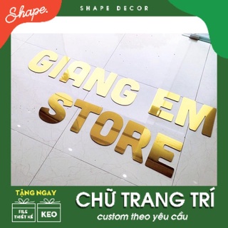 [ ảnh thật của shop ] Chữ trang trí dán nổi Alu tráng gương livestream [ đặt theo yêu cầu.]