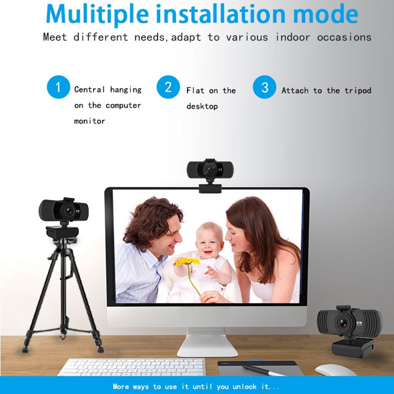 Webcam Usb Pc06 2k Độ Phân Giải Cao Có Kẹp Gắn Máy Tính Tiện Dụng | BigBuy360 - bigbuy360.vn