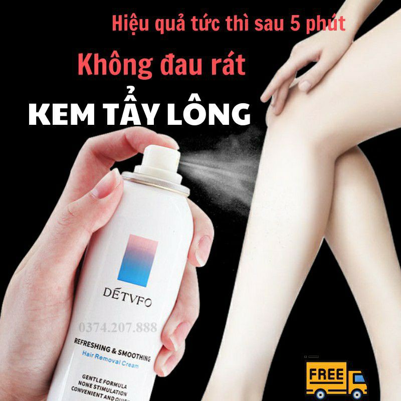 Kem Tẩy Lông, Kem Tẩy Lông Dạng Xịt Dịu Nhẹ Lành Tính