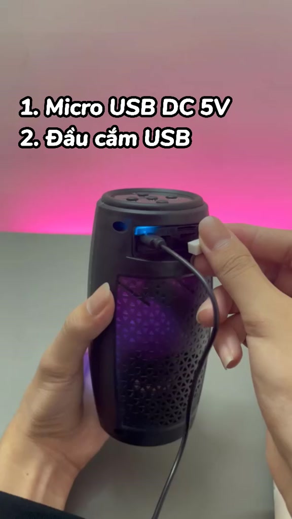 Loa bluetooth không dây mini SIDOTECH 211 bass mạnh âm thanh vòm LED RGB rực rỡ cho điện thoại laptop để bàn | BigBuy360 - bigbuy360.vn