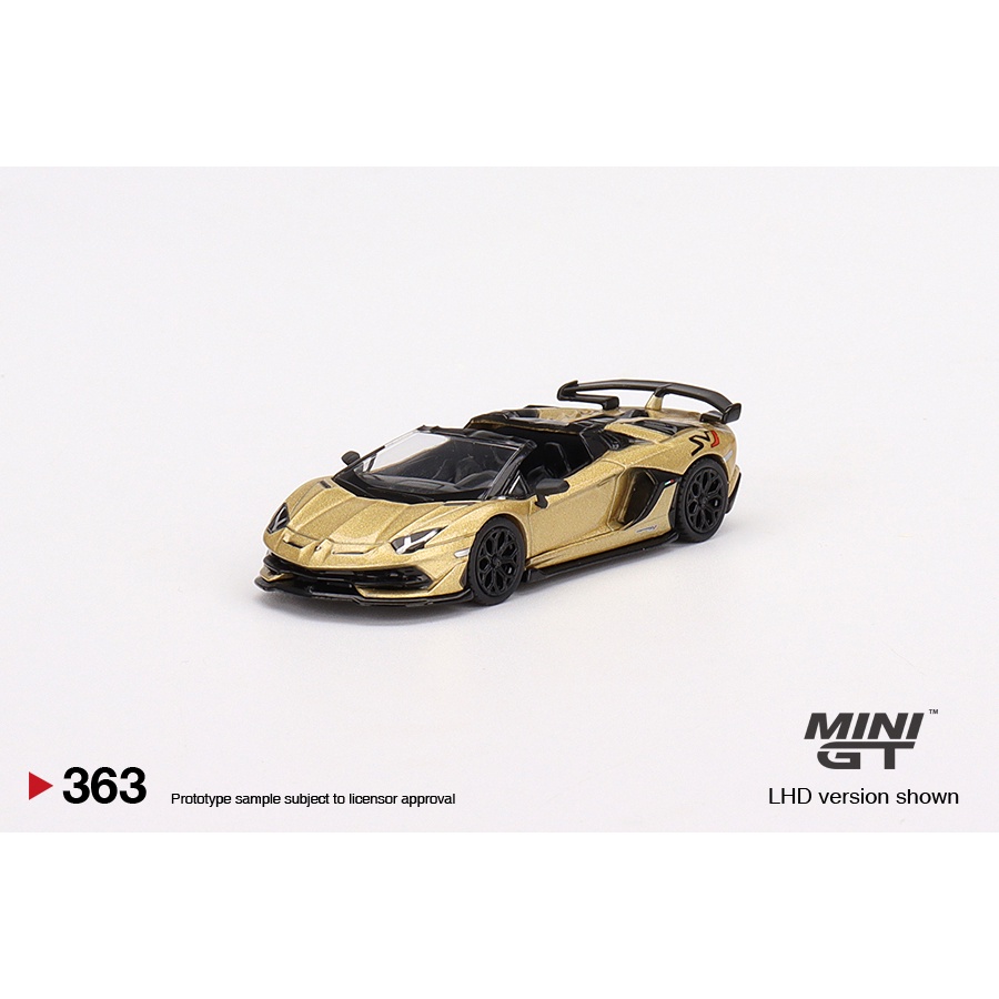 Xe mô hình MINI GT  Lamborghini Aventador SVJ Roadster Oro Elios