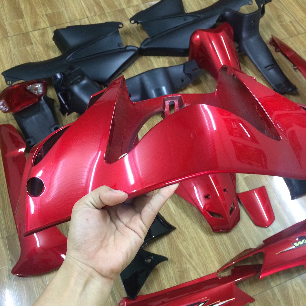 Dàn áo xe Wave A MÀU ĐỎ,Wave rs,Wave 100,nhựa nguyên sinh loại 1