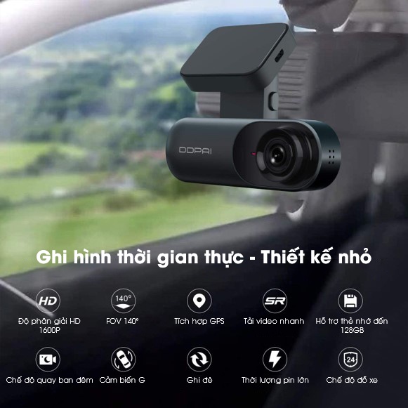 Phiên bản toàn cầu camera hành trình ô tô DDPAI Mola N3 Độ phân giải 2K 1600P gắn trên oto với Wi-Fi siê | WebRaoVat - webraovat.net.vn