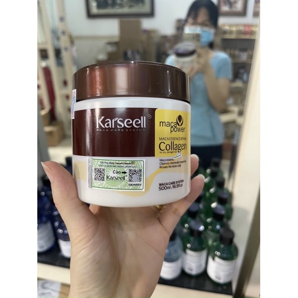 [Chính hãng] [Giá sỉ] Dầu hấp ủ tóc Collagen Karseell Maca chính hãng dạng hũ 500ml