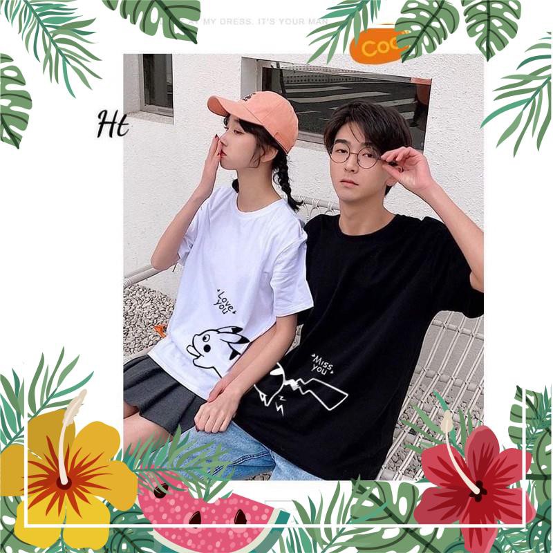 Áo phông đôi mèo love miss tici H2Q877 ATSHOP CHUYÊN SỈ LẺ THỜI TRANG