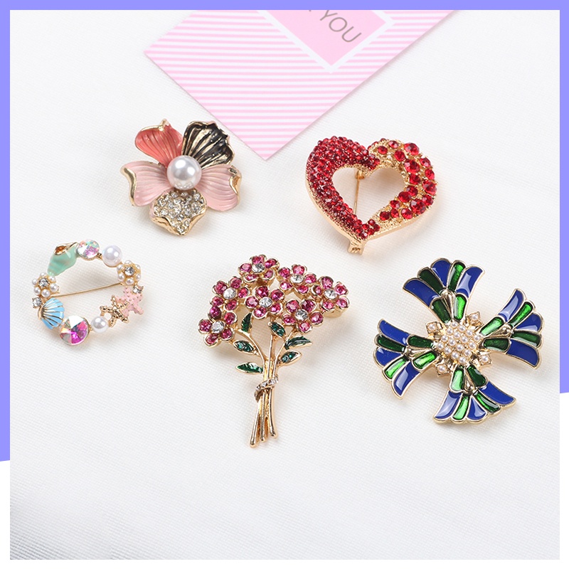 Ghim Cài Áo Hình Cây Táo Đính Đá Sang Trọng Cho Nữ