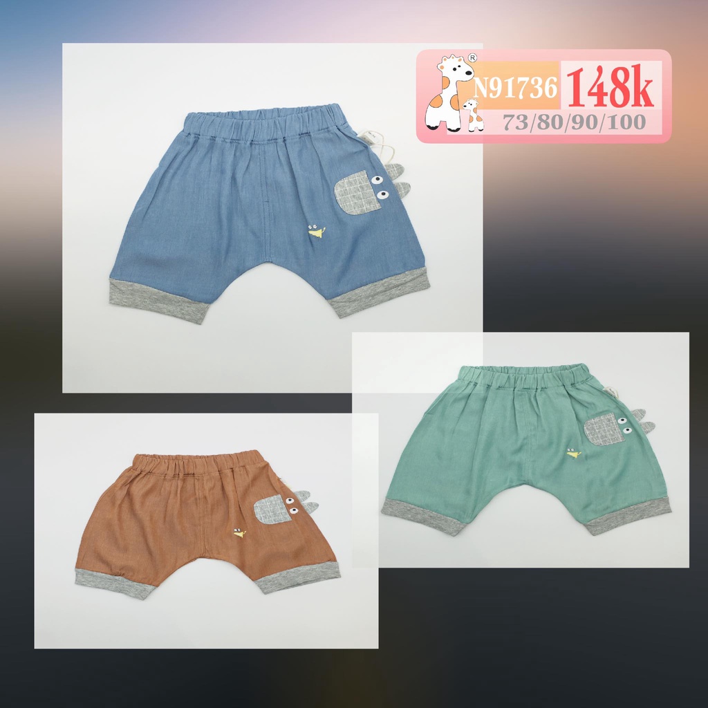 N91736 Quần ngố giả bò-HT thú mắt to