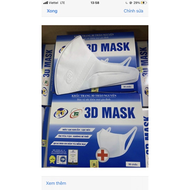 khẩu trang 3D mask