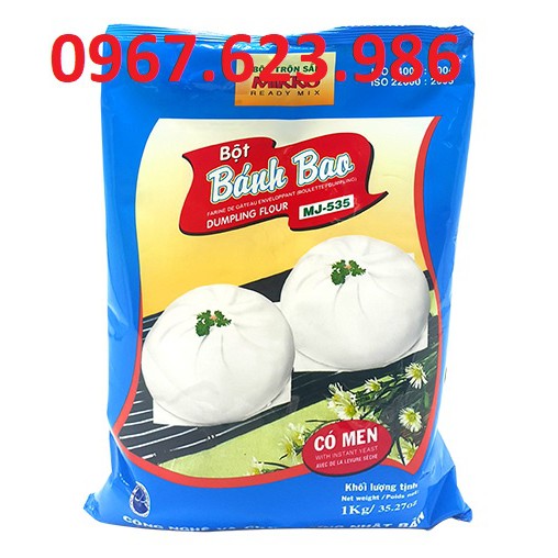 Bột bánh bao mikko 1kg, cj 1kg, thành phát 400g