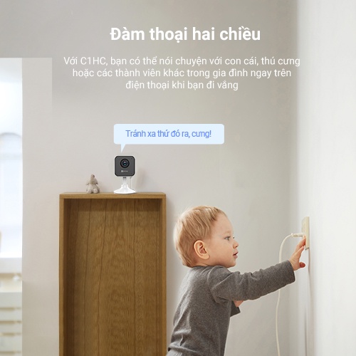 Camera WI-FI EZVIZ C1HC 1080p, Trong Nhà, Đàm Thoại 2 Chiều, Phát Hiện Chuyển Đồng