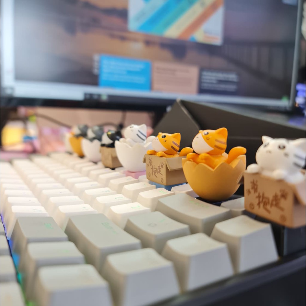 NÚT KEYCAP LẺ MÈO DỄ THƯƠNG TRANG TRÍ BÀN PHÍM CƠ