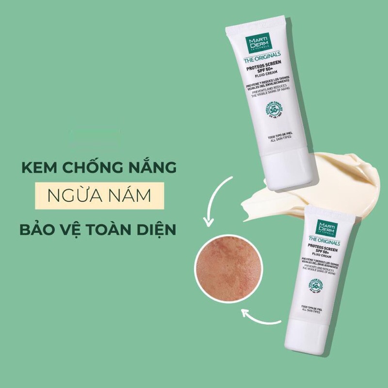 [Hàng Nhập Khẩu] Kem Chống Nắng Phổ Rộng Martiderm The Originals Proteos Screen Spf50+ Fluid 40ml