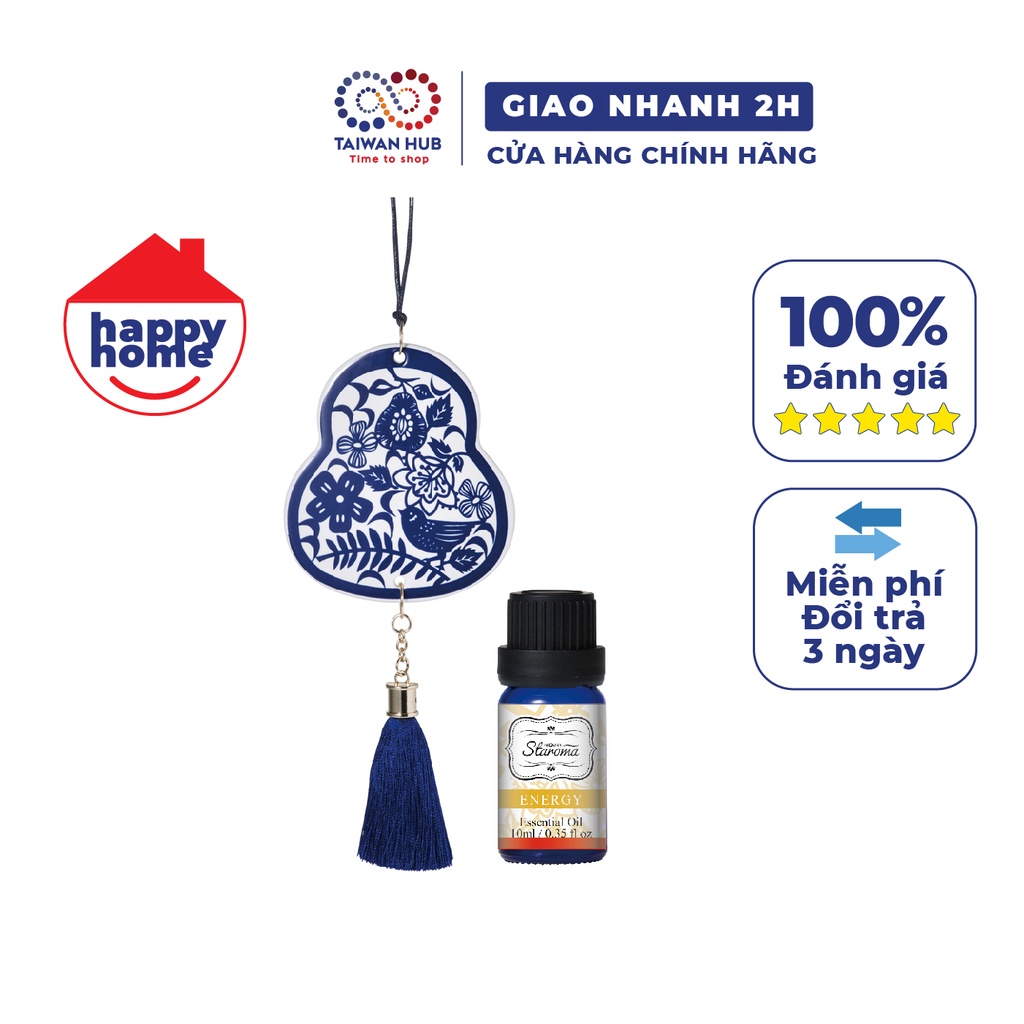 Tinh dầu gốm treo khuyếch tán toả hương thơm 10ml trang trí nhà cửa ô tô Stroma nhập khẩu chính hãng Đài Loan TaiwanHub