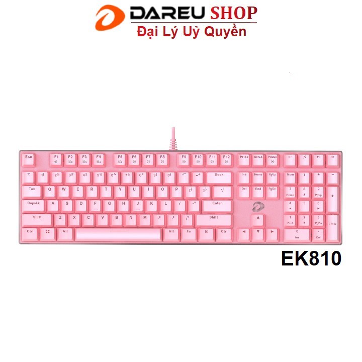 Bàn phím cơ Gaming Dareu EK810 Hồng Pink