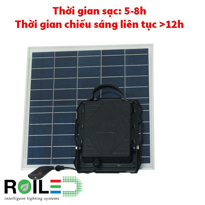 Đèn pha 100W năng lượng mặt trời kết hợp camera quan sát