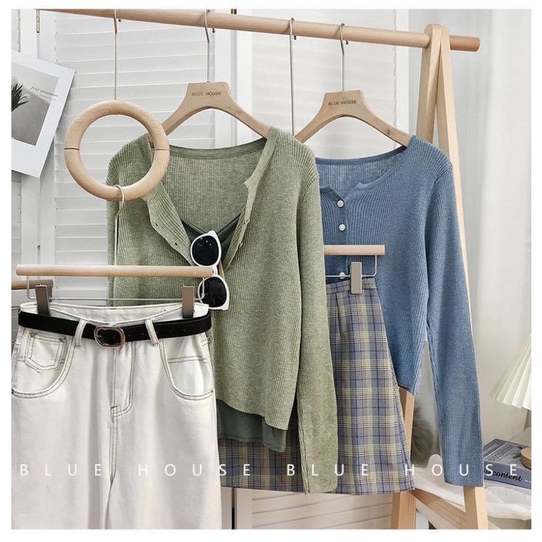 Áo len dệt cổ mở | BigBuy360 - bigbuy360.vn