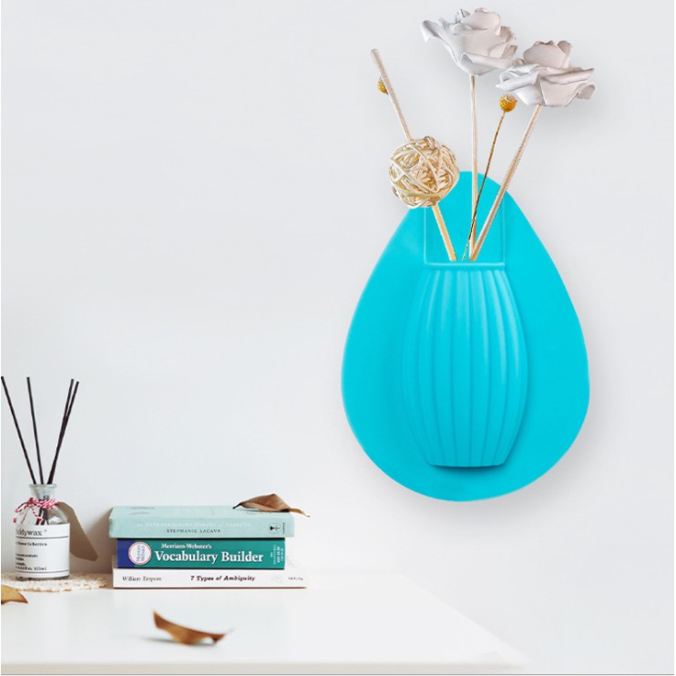Chậu hoa silicon dán tường dùng trang trí xinh xắn