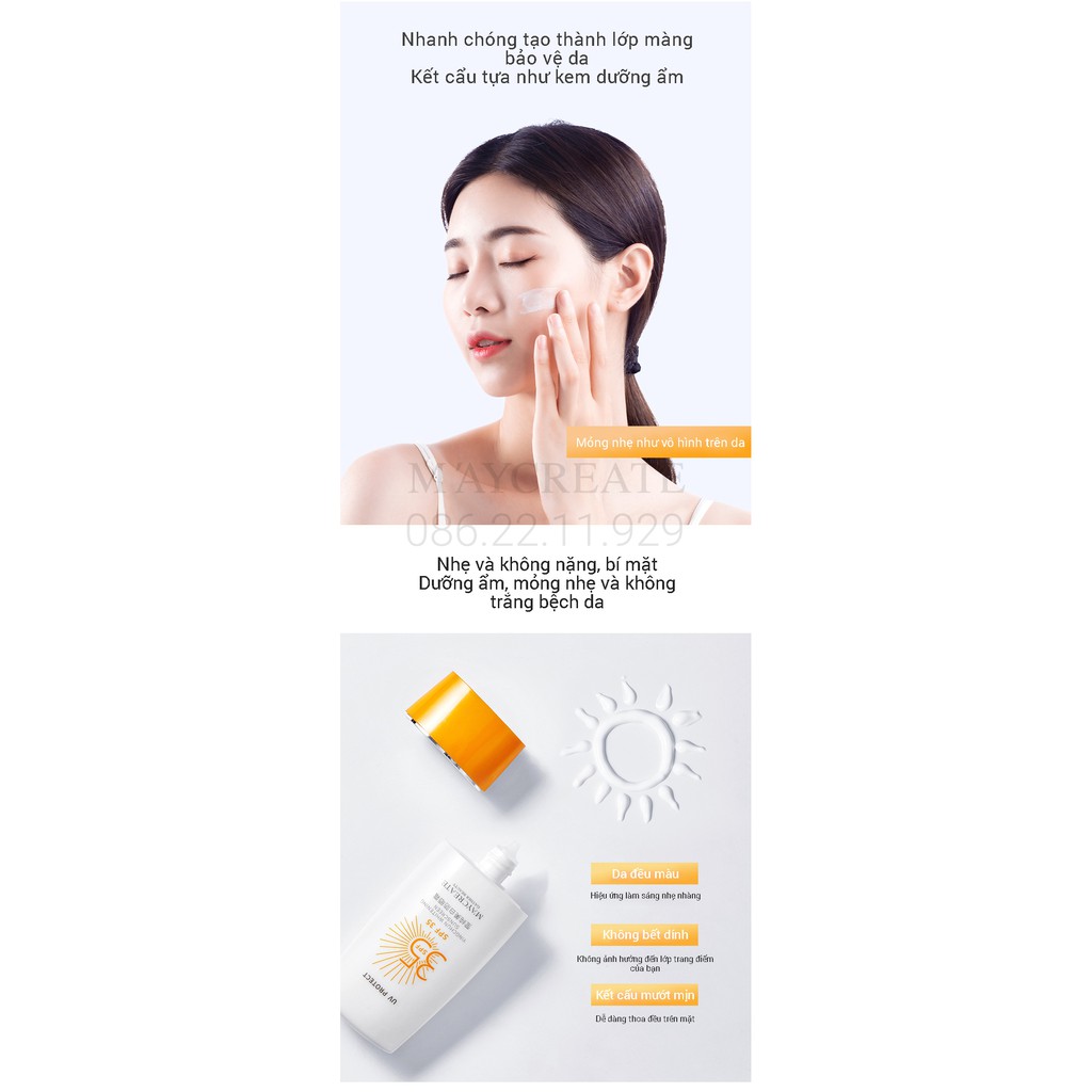 Kem chống nắng sáng da Maycreate Sunscreen SPF 35+ Nội Địa Trung