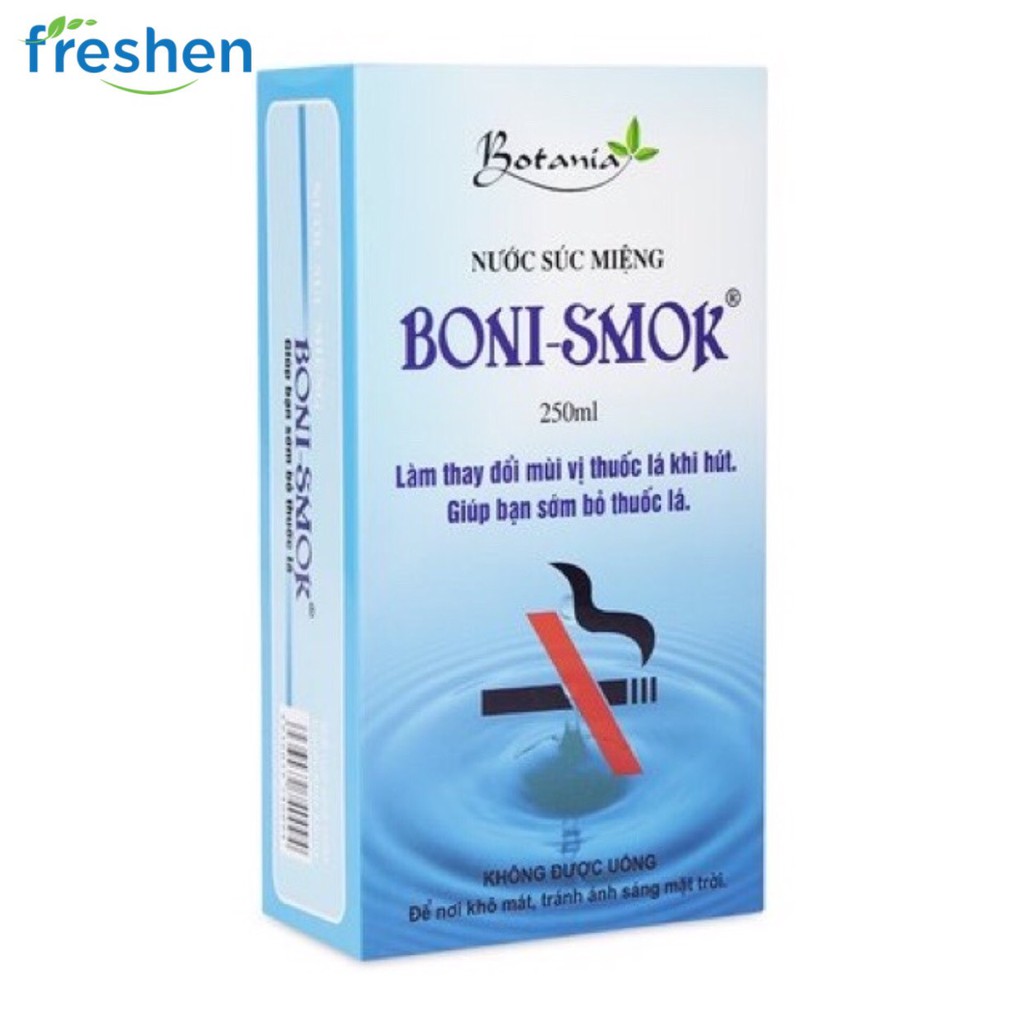 Nước súc miệng cai thuốc lá Boni-smok giúp cái thuốc lá