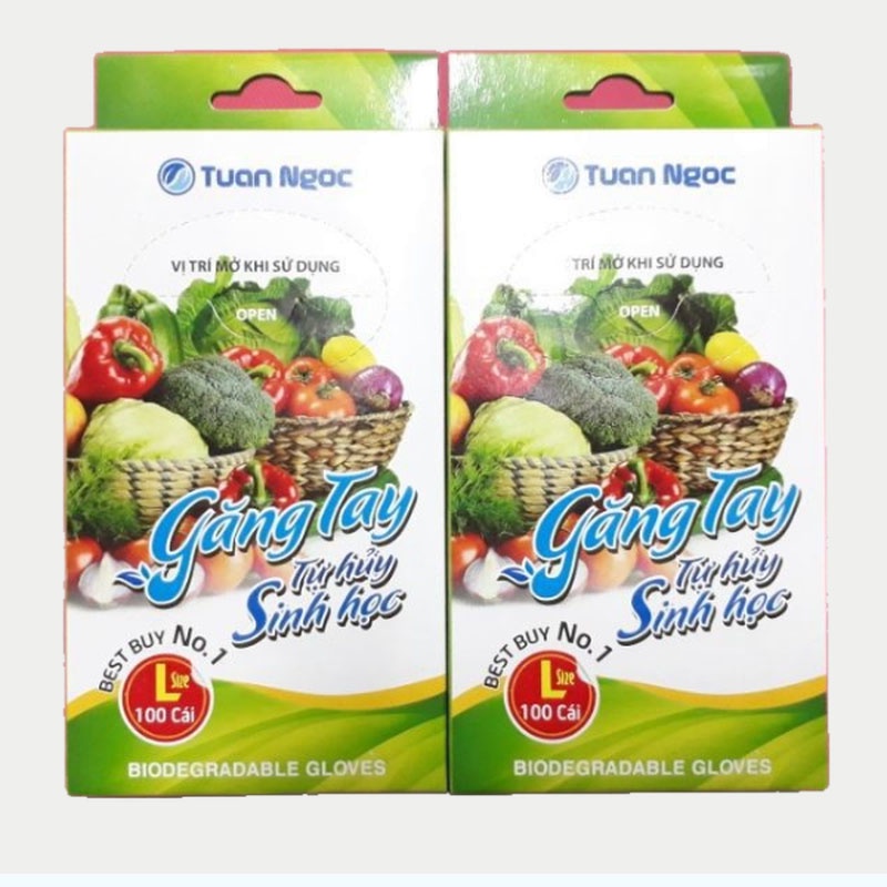 Găng Tay Nilong Sinh Học Hộp 100 Chiếc Dùng 1 Lần Tiện Dụng An Toàn Vệ Sinh Thực Phẩm