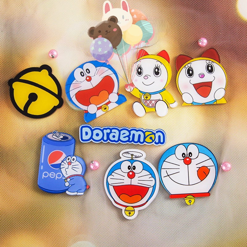 Ghim Cài Áo Hình Mèo Máy Doraemon Bằng Acrylic Dễ Thương