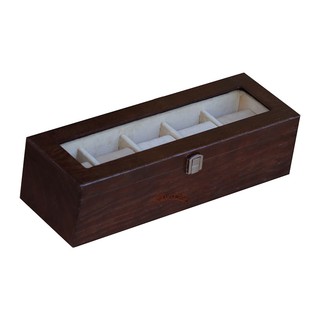 Hộp đựng đồng hồ bằng gỗ cao cấp 5 ngăn Nhatvywood WB501, phù hợp làm  quà tặng sinh nhật ý nghĩa .