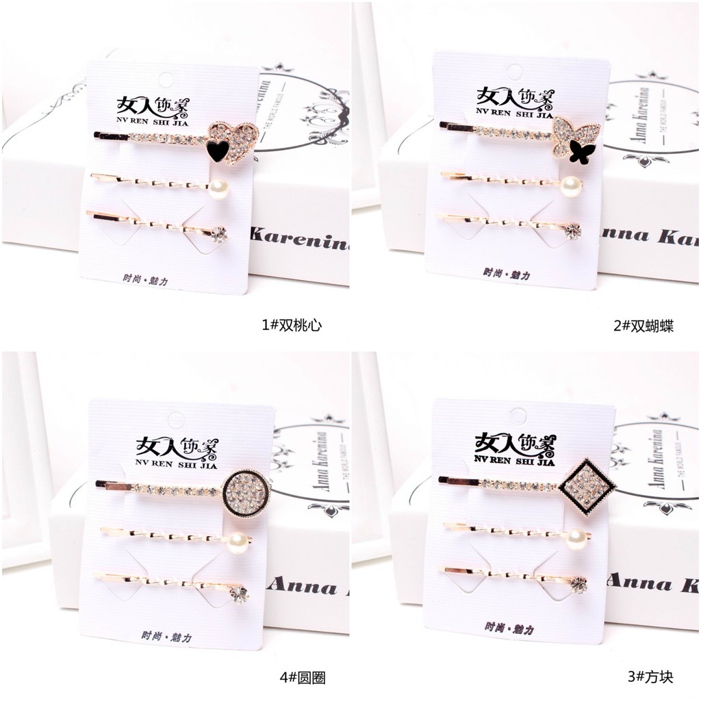 Set 3 kẹp tóc nữ
