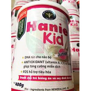 Sữa bột Hanie Kid Junior dành cho trẻ biếng ăn & suy dinh dưỡng (400g)