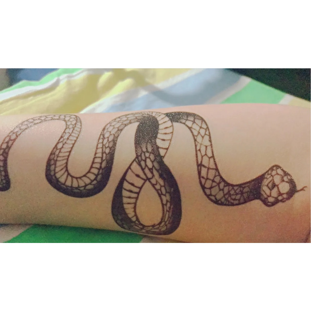【SIYA Magic Tattoo】1 Tờ Hình Xăm Dán Tạm Thời Hình Rắn Chống Nước 10cm*21cm