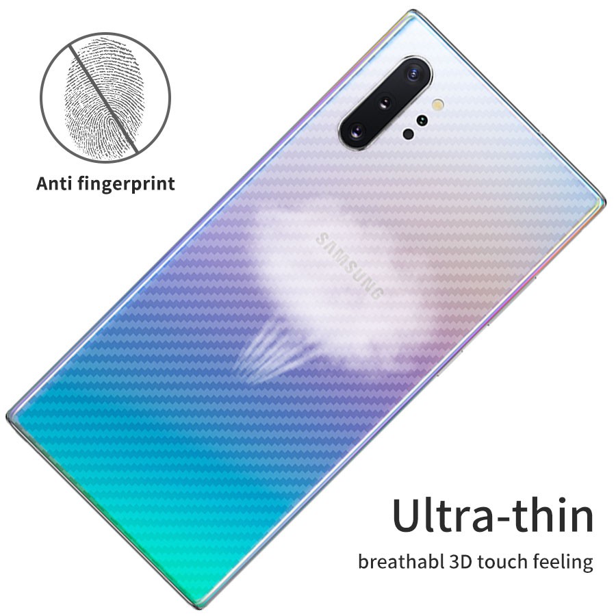 [Mua 1 để gửi 4] Miếng dán mặt lưng cacbon chống vân tay,xước Samsung Galaxy S8 S9 S10 S20 S21 Plus Note 8 9 10 20 Ultra