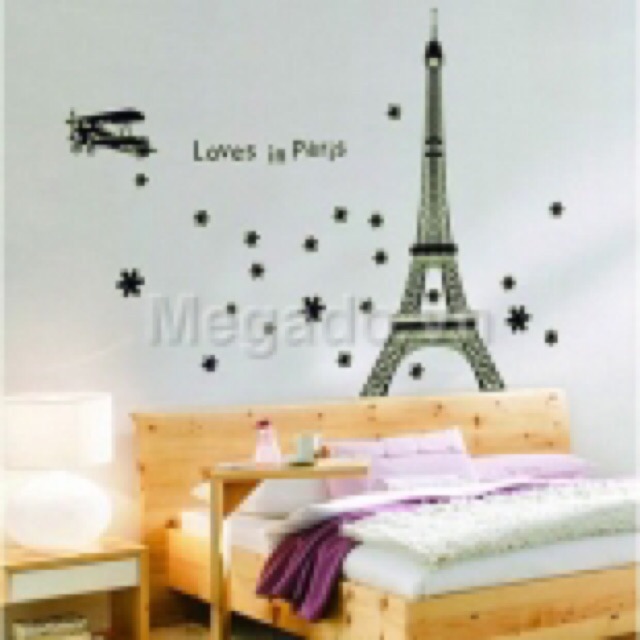 Decal Decal tháp Eiffel A774 175cm x 140cm (1 tờ)