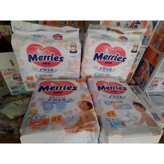 BỈM DÁN/QUẦN MERRIES SIZE Nb90+6/S82+6/M64+4/M58+6/L54+4/L44+6/XL38+6/XXL26+2
