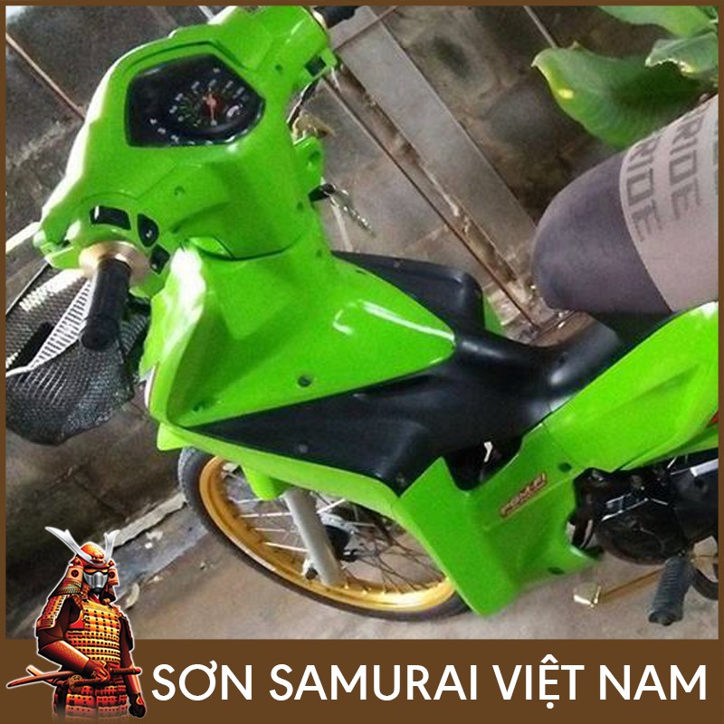 Màu Xanh Lá Cây Sơn Samurai - Combo Sơn Xịt Samurai Màu Xanh K417