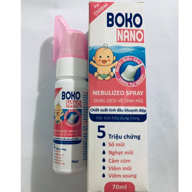 Dung dịch vệ sinh mũi Boko Nano - Nước biển sâu