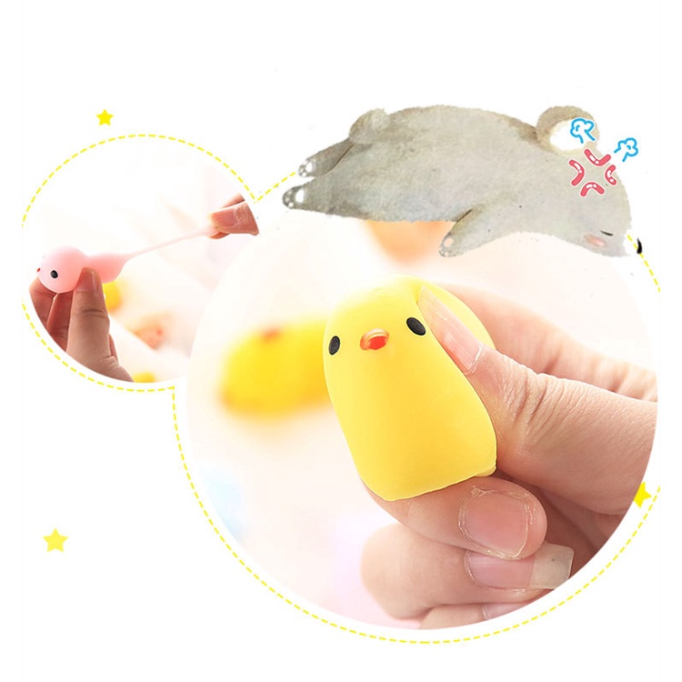 Đồ Chơi Bóp Giảm Căng Thẳng Hình Động Vật Đáng Yêu Bằng Nhựa