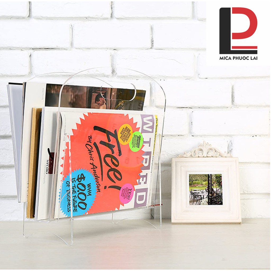 Kệ Trưng bày/ Giá đỡ sách, tạp chí acrylic, mica cao cấp