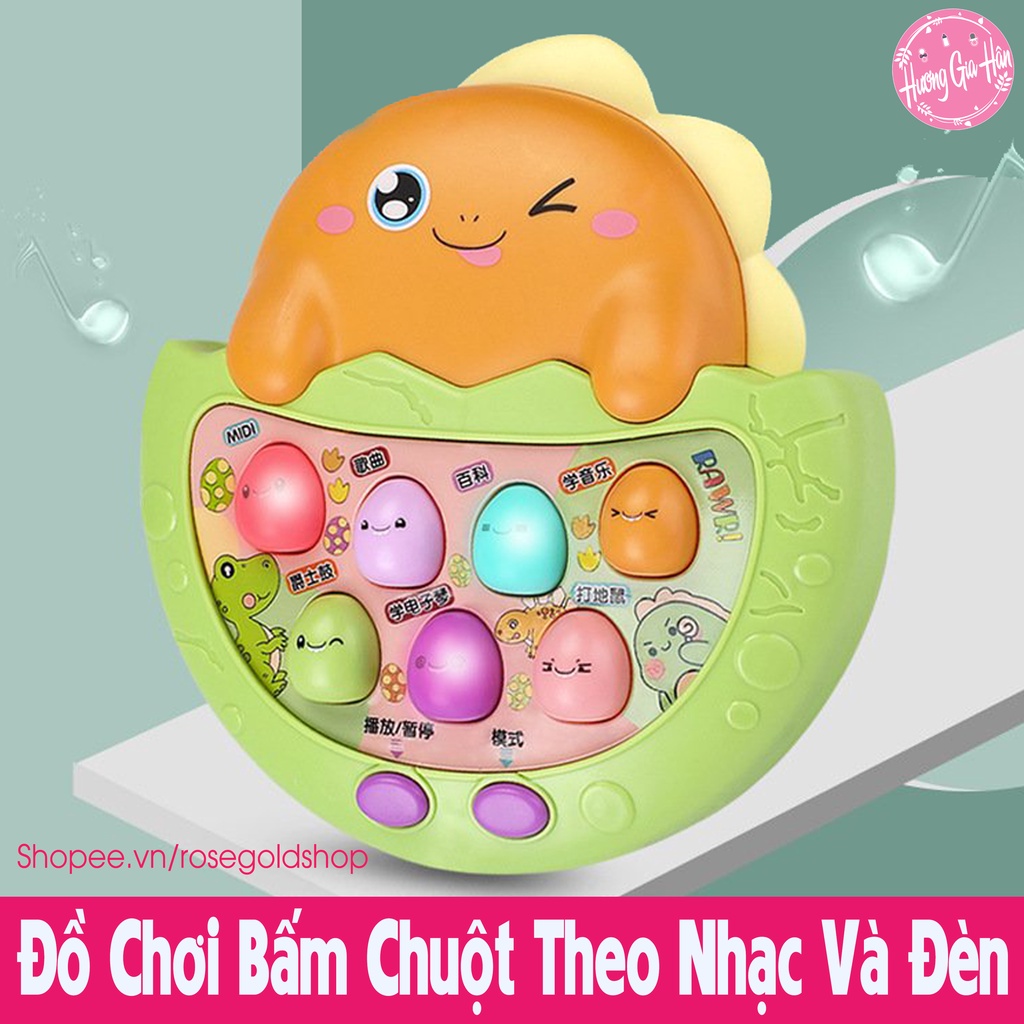 Đồ Chơi Bấm Chuột Theo Nhạc Và Đèn Giúp Bé Rèn Phản Xạ Ngón Tay Và Phân Biệt Màu Sắc