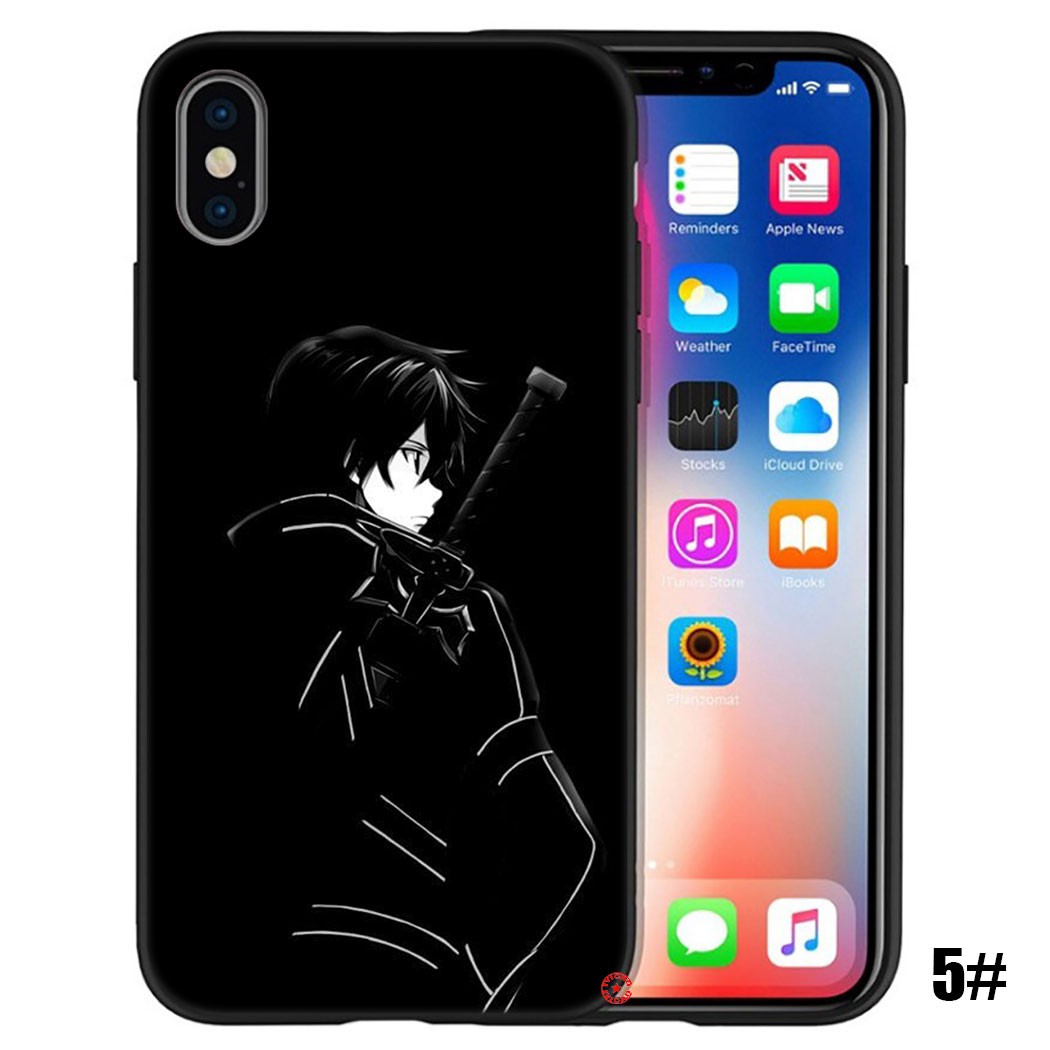 Ốp Điện Thoại Silicon Mềm Hình Sword Art Online Kirito Ol87 Cho Iphone 11 12 Pro Max Mini Se