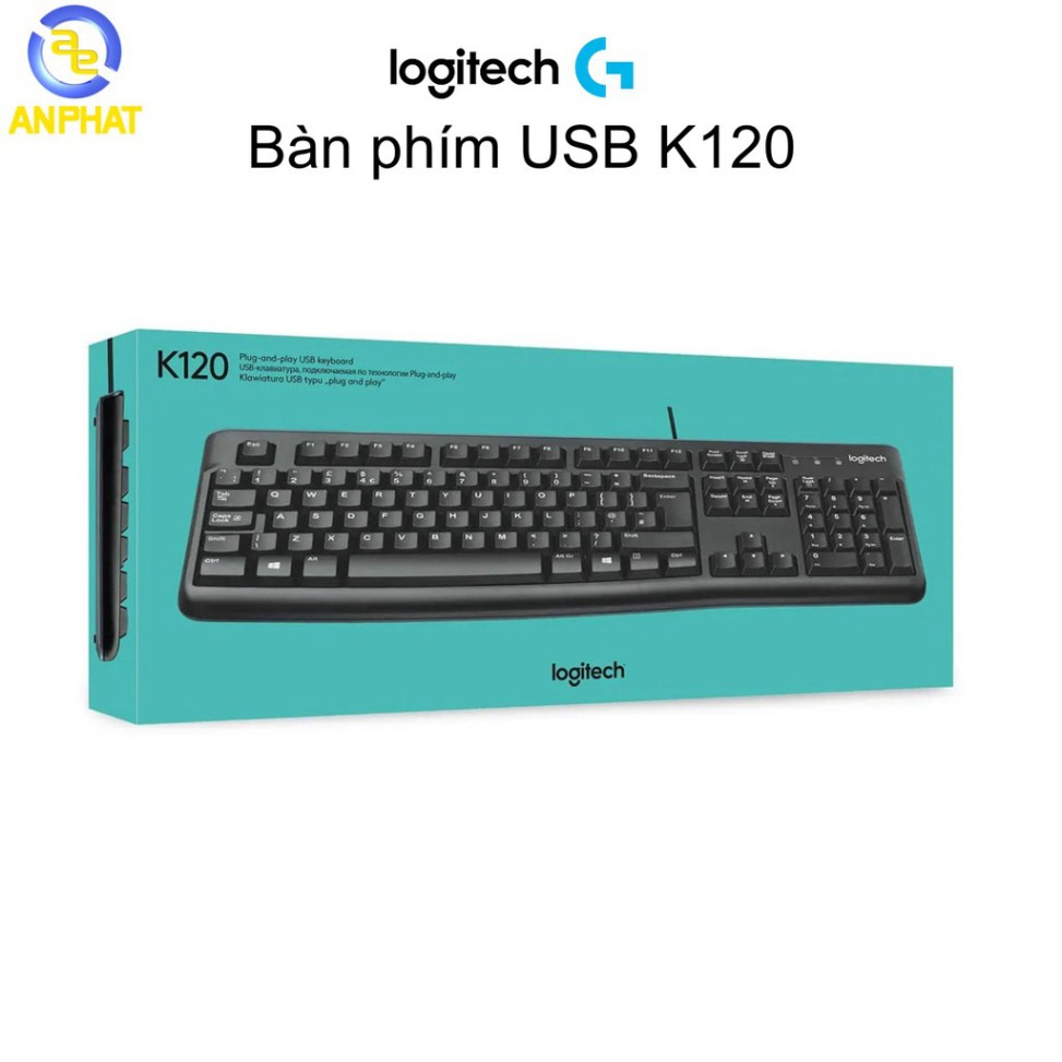 Bàn phím USB Logitech K120 (Đen) - Bảo hành 36 tháng