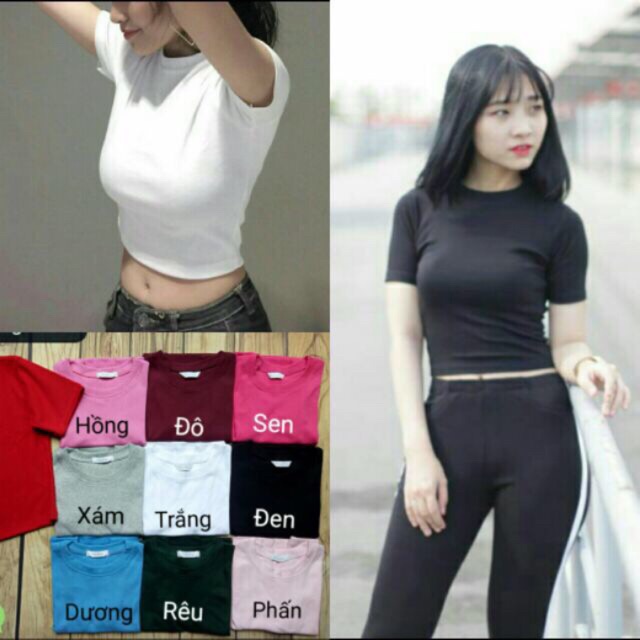 Áo Croptop Cổ Tròn