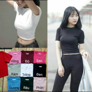 Áo Croptop Cổ Tròn